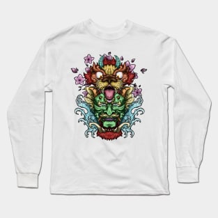 Japanese monster eating oni Long Sleeve T-Shirt